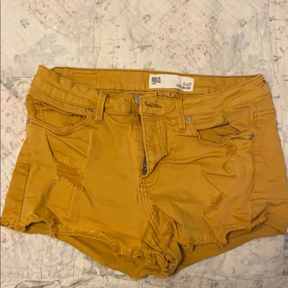 Mustard Venice Mid Rise Shorts